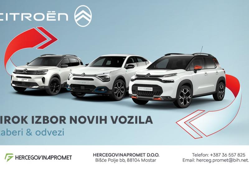 Širok izbor novih vozila Citroen - Zima je sve bliže, iz autokuće Hercegovinapromet sjajna ponuda stiže